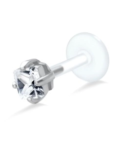 Shine Crystal CZ Stone Labrets Push-in LA-1102